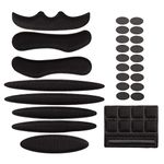 Jipemtra Helmet Padding Foam Kit 27Pcs Bicycle Replacement Pads Universal Helmet Foam Pads Set for Bike Motorcycle Cycling Outdoors (Black)