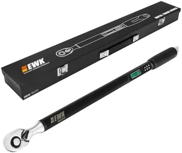 EWK 1/2" Drive Digital Torque Wrench 12.5-250 ft-lbs (17-340 Nm) with Angle, LED Display & Audible Buzzer Alert