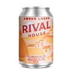 Rival House Amber Lager Non Alcoholic Craft Beer, Low Calorie,355ml Cans, Pack of 12 Award Winning, Vegan, All Natural Ingredient & Non-GMO