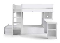 Julian Bowen Eclipse Bunk Bed, White, Single