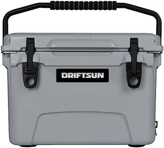 Driftsun 20qt Insulated Ice Chest - Heavy Duty, High Performance Roto-Molded Commercial Grade Cooler (Gray)