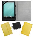 Acm Leather Flip Flap Case Compatible with Dell Venue 8 V7840 7000 Series Tablet Cover Magnetic Closure Stand Yellow