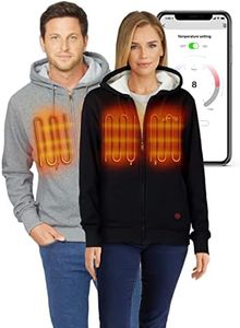 Venture Heat Unisex Bluetooth Heated Hoodie with Battery Pack Included - App Control Sweatshirt Sweater 7.4V (M, Black)