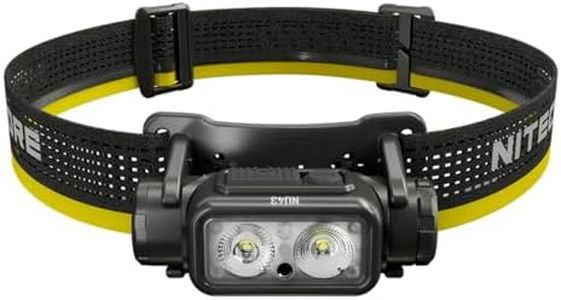 Nitecore Stirnlampe NU43, leicht, USB-C-aufladbare LED Kopflampe, 1400 Lumen, 130 m Leuchtweite, Rotlicht für Nachtsicht