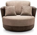 Abakus Direct Lush Swivel Chair in Brown