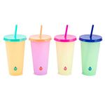 Brumis Imports TAL Color Changing Cup with Lid and Straw 24oz, Solid