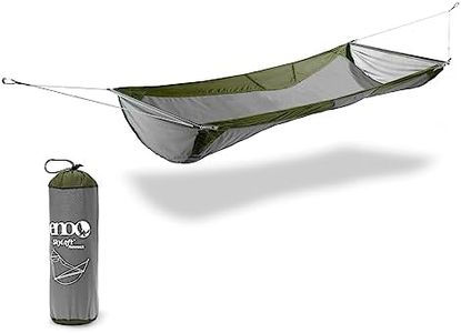 ENO Skyloft Hammock - 1 Person Portable Hammock - for Camping, Hiking, Backpacking, Travel, Festival, or The Beach - Olive/Grey