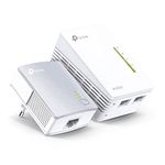 TP-Link Powerline WiFi Extender (TL-WPA4220 KIT) - Powerline Adapter with WiFi, 2 100Mbps Ethernet Port, Plug & Play, Power Saving, Ethernet over Power, Expand both Wired and WiFi Connections, AV600