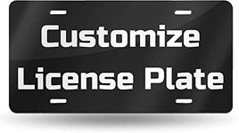 Custom License Plate 6inch x 12inch h, Add Your Own Customized Pictures Text Logo Art Design Aluminum Novelty License Plate - Black, One Size, Black1