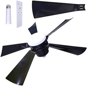 Bstsilver 2025 Socket Fan Light with Remote Noiseless Timer Adjustable Speed, 20inch LED Ceiling Fan w/Lighting Bulb Replacement for Bedroom Kitchen Garage Storage Room, Dimmable 3 Color 3000K-6500K