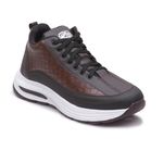 Big Wolf Men's Brown Casual Sneaker Shoes with Synthetic Upper Lightweight Comfortable Mid Top Sneaker Shoes for Men's