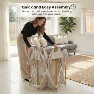 Venture Large Baby Playpen – Taupe Safety Play Yard