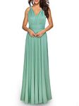 PERSUN Women's Convertible Multi Way Wrap Maxi Dress Long Party Grecian Dresses, Seafoam Green, Large