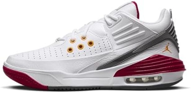 NIKE Air Jordan MAX Aura 5 Hombre Basketball Trainers DZ4353 Sneakers Zapatos (UK 11 US 12 EU 46, White Vivid Orange 160)