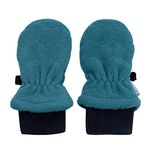 Jan & Jul Thumbless Winter Fleece Mittens for Baby Boys (Blue Spruce, S: 3-9M)