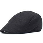 WJboand Newsboy Cap Herringbone Outdoors Retro Boy Baker Caps Cabbie Driving Gatsby Beret Men and Women Black