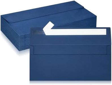 LIKAJON 50 Pack #10 Business Envelopes, Navy Blue Standard Envelopes Self Seal, Letter Size Mailing Envelopes for Checks Letters Invoices Statements Birthday Graduation Wedding,4 1/8 x 9 1/2 Inch