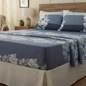 DaDa Bedding FSFST8153 3-Piece Royal Cotton Flat and Fitted Sheet Set, Twin
