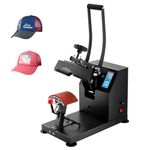 Mophorn Hat Press Machine 3.5X5.9 Inch Cap Press Heat Press Machine Professional Transfer Hat Press with 12000 Hours Life Digital LCD Timer and Temperature Control (350W)