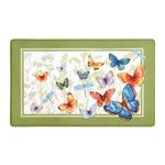 Anti-Fatigue Floor Comfort Mat - 18 x 30 Inch (Butterflies) - Waterproof Non-Slip Rug - Easy to Clean Cushioned Mat for Kitchen, Bathroom, Standing Desk & Office - Achim Home Decor