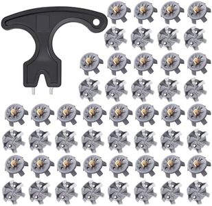 51 Pcs Golf Shoe Spikes Replacements Set 50 Golf Shoe Cleats Replacement & 1 Black Golf Cleats Spanner Metal Thread Screw 6 mm Dia Golf Cleats Replacement for Golf Player Golf Lover