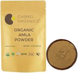 CARMEL ORGANICS Organic Amla/Amlaki (Emblica officinalis) Fruit Powder 8 Oz or 1/2 Lb or 227 Grams(Pack of 1) | USDA Certified Organic. Non GMO & Gluten Free | No Added Preservatives