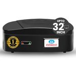 Everest ENT 30-N New Model ABS Body Voltage Stabilizer Used Upto 32 Inches LED TV + Home Theater + Set Top Box Table Top & Wall Mountable (Working Range : 90 V to 290 V) (Black Color)