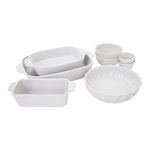 HENCKELS Ceramics 8-pc Mixed Bakeware, White