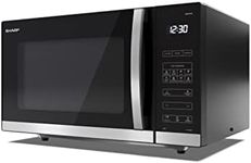 SHARP YC-QS302AU-B 30 Litre 900W Digital FLATBED Microwave, 10 power levels, ECO Mode, defrost function, LED cavity light - Black