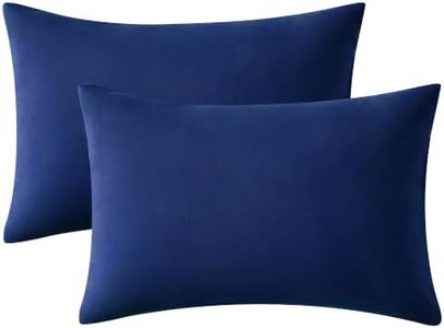 EXQ Home Toddler Pillowcases Zippered 13x18, Set of 2 (Navy)