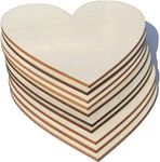 Alvika - 4 Inch Heart Shape Wooden MDF Coasters for DIY Art & Craft, Decoupage, Resin Art, Mandala Art and Decorations (Pack of 18)