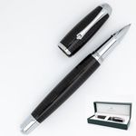 MONTEVERDE USA Super Mega Carbon Fiber/Chrome Trim Rollerball Pen - Exquisite Luxury Pen for Men & Women – Perfect for Office, Business, School, Gifts, Journaling, Autographs