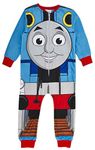 Boys Fleece Character Onesie Pyjamas Childrens All In One Pj's Size Thomas the Tank Engine - Face 2-3 Years