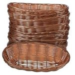 UTHCLO 10pcs Kitchen Restaurant Fast for Baskets Plastic Fry Rattan Woven Serving Oval Basket Wicker Bread