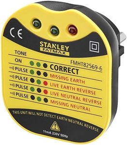 Stanley Fmht82569-6 Tester for Wall Socket FatMax Range - Voltage 230V - LEDs to Give Different Information