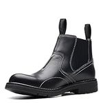 Clarks Collection Men's Morris Easy Chelsea Boot, Black Leather, 10 Medium US