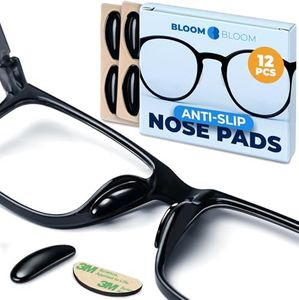 Premium Eyeglass Nose Pads 6 Pairs – Black Silicone Anti-Slip Stick-On Pads for Glasses, Sunglasses – Adhesive – BLOOM & BLOOM