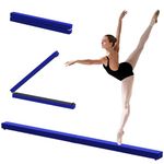 HOMCOM 2.1M 7FT Gymnastics Folding Balance Beam Home Gym Training Exercise Sports - Blue