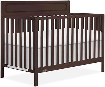 Dream On Me Avery 5-in-1 Convertible Full-Size Baby Crib, Chocolate Chip | Converts to Toddler, Day & Full-Size Bed, 3-Position Mattress Heights, GREENGUARD Gold Certified, Fits Standard Baby Mattress