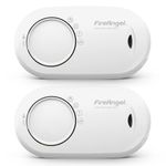 FireAngel Carbon Monoxide Detector 10-Year Life Sealed Battery - FA3820 Carbon Monoxide Alarm for Home and Holiday - Portable CO Alarm - Travel Carbon Monoxide Detector and Monitor - 2-Pack - White