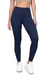 ODODOS ODLIFT Full Length Compression Leggings with Inner Pocket for Women, 28" High Waist Workout Yoga Pants, Navy, Small