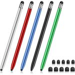 Stylus for Touch Screens, GUUGEI 5-Pack Capacitive Stylus Pen for iPad iPhone Android Phone Chromebook Tablet PC High Sensitivity & Precision Dual Rubber Fine Point Tips Stylist Pens