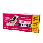 Suet To Go Berry Suet Block Wild Bird Treat, 10 x 300 g,Packaging may vary