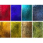 LITMIND 8 Pack Textured Transparent Stained Glass Sheets, 4x6 inch Cathedral Art Glass Mosaic Tiles for Crafts & Stained Glass Projects