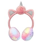 Gifts Treat Girls Ear Muffs Unicorn Earmuffs Winter Ear Warmers Adjustable Earmuffs for Girls Warm Accessory Soft Plush, Ball Unicorn, S