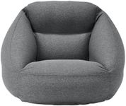 Muji 84298158 Air Sofa, Charcoal, Width 37.4 x Depth 37.4 x Height 28.5 inches (95 x 95 x 72.5 cm), Polyester