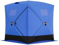 GarveeLife Ice Fishing Tent, Premium Pop-Up Portable Hub-Style Ice Fishing Shelter, 34 Square Feet of Fishable Area - Easy Setup, Spacious & Insulated for Ultimate Comfort - Perfect for 2+ Anglers