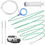 Auto Sunroof Drain Cleaning Tool, 120 Inch Flexible Tube Cleaning Brush with Pipe Cleaning Brush, Syringe Hose, and Syringe Soft Drain Brush, Car Sunroof Drain Cleaner for Drains, Sewers, Windshields