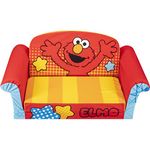 Marshmallow Furniture, Children's 2-in-1 Flip Open Foam Sofa, Sesame Street’S Elmo, by Spin Master