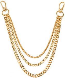 SABOZE Pants Chain Wallet Chain, Triple Chain for Jeans, Gold
